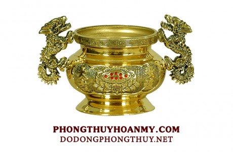 Bát hương đồng và ý nghĩa hoa sen chung trên bát hương người Việt