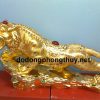 tượng hổ phong thủy bằng đồng mạ vàng 24k