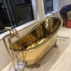 bồn tắm bằng đồng mạ vàng 24k