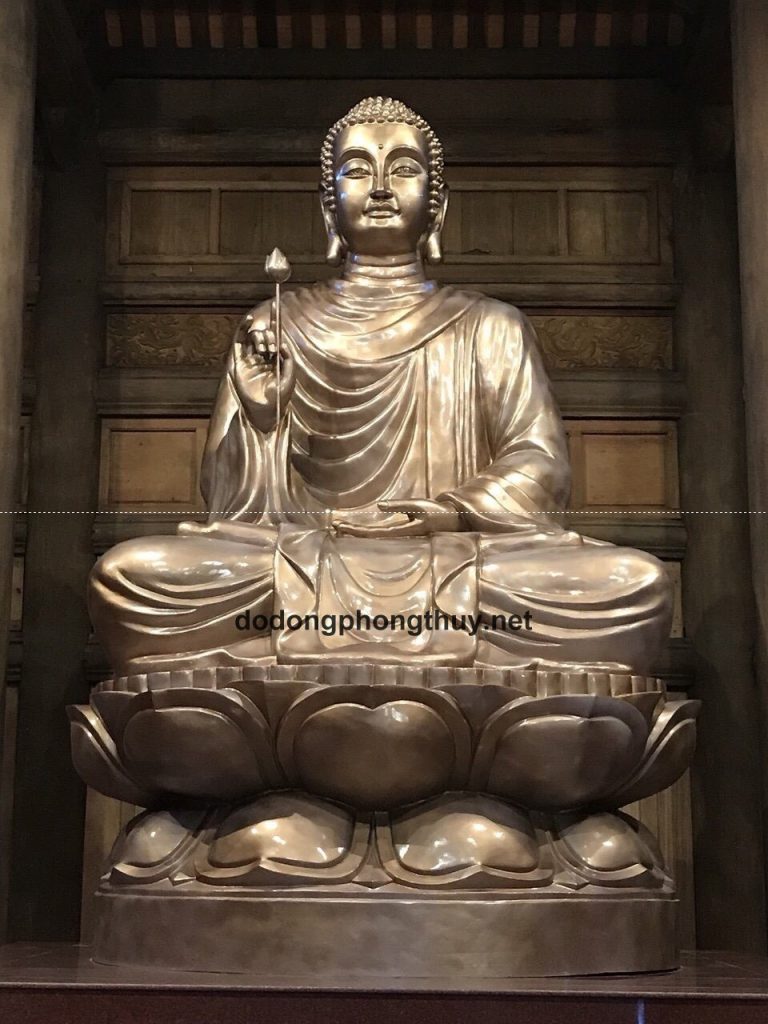 Tôn tượng Phật Thích Ca Mâu Ni bằng đồng đỏ cao 2m phổ độ chúng sinh