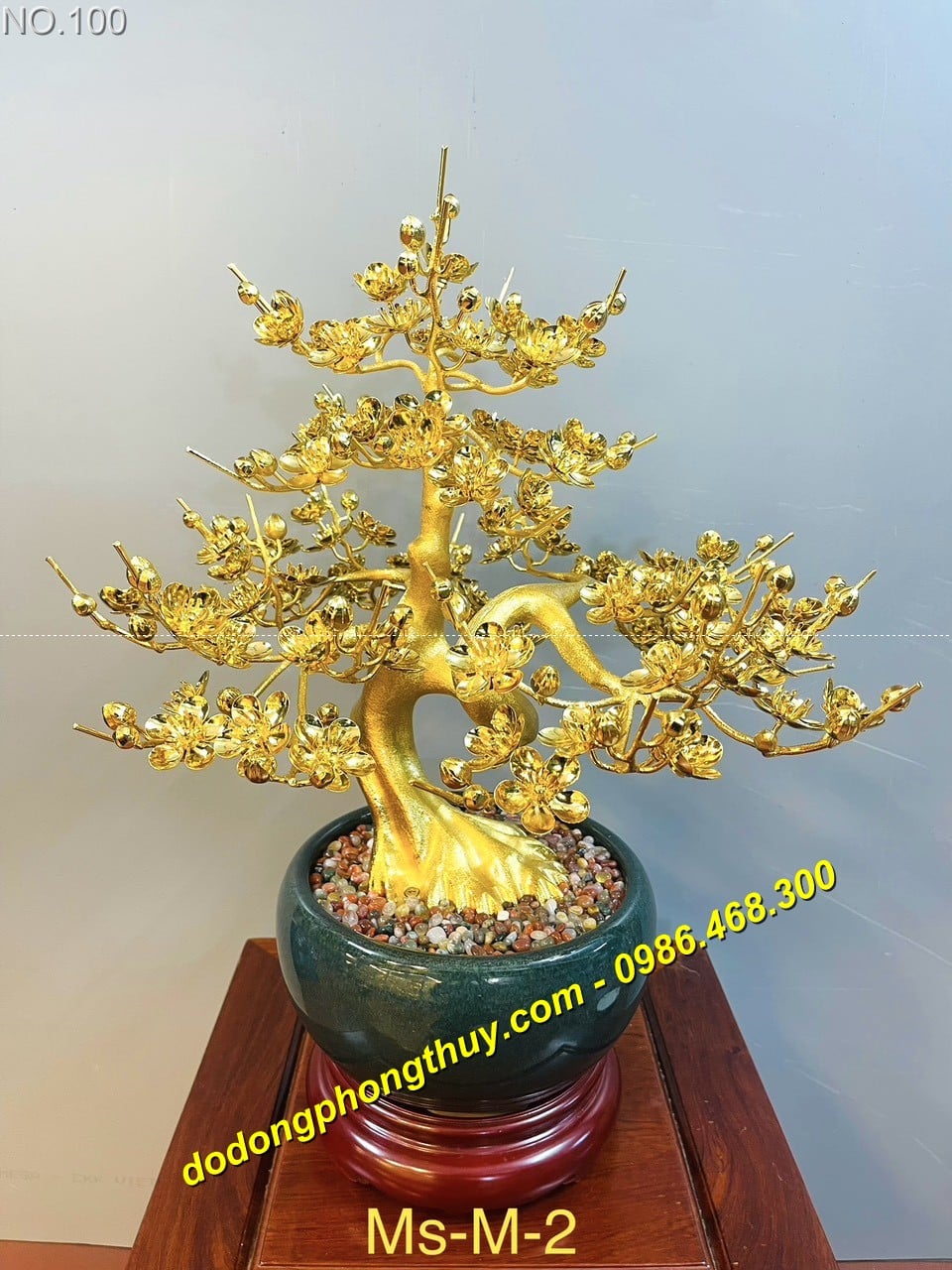 Qua tang cao cap voi mau cay mai bang dong ma vang 24k